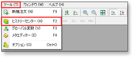 mt4バックテスト-不整合-チャートエラー