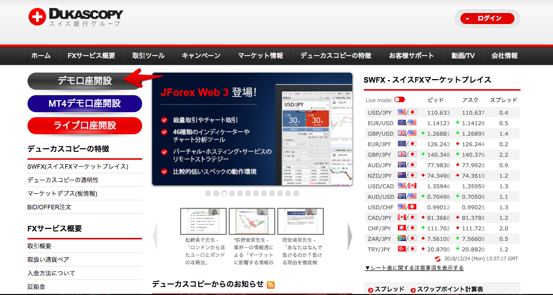 デモ口座開設-dukascopy